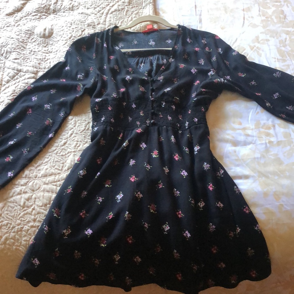 Floral black dress